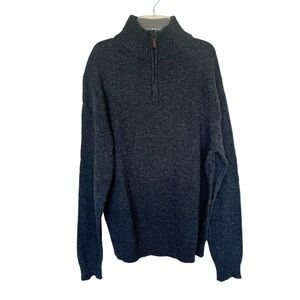 J. Crew 100% Lambs Wool 1/4 Zip Sweater Gray